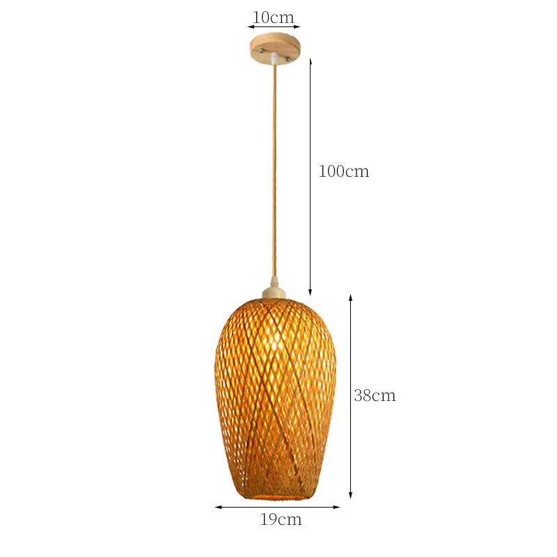 Pendellampe i Rattan for Stue og Soverom 14