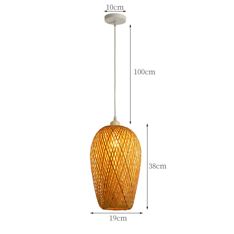 Pendellampe i Rattan for Stue og Soverom 15