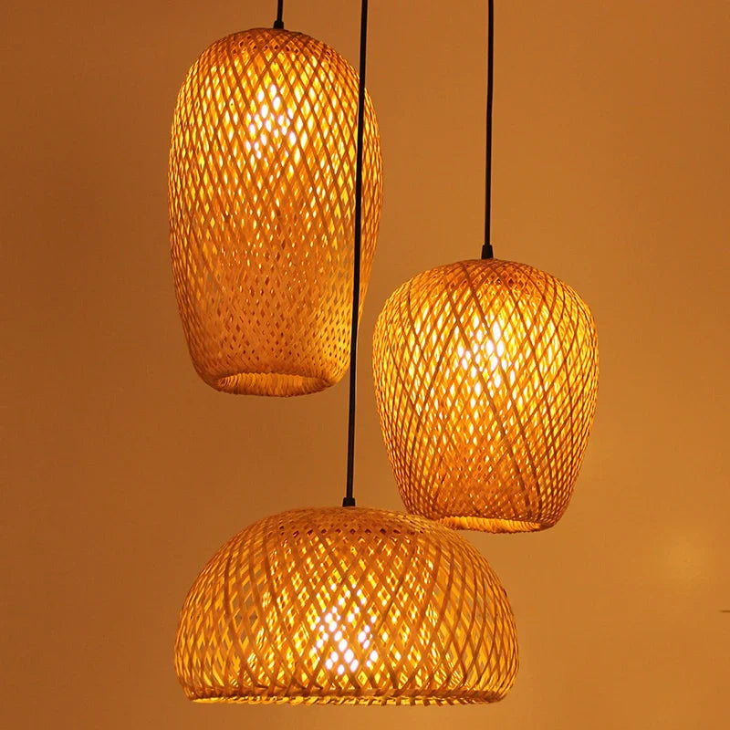 Pendellampe i Rattan for Stue og Soverom 4