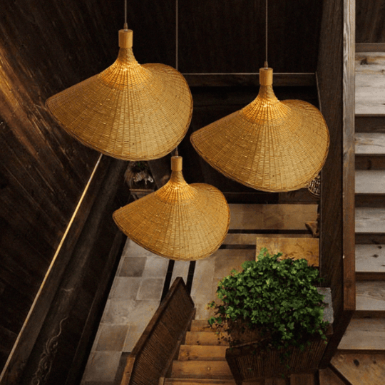 Pendellampe i Rattan for Stue og Spiserom 2