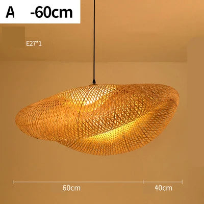 Pendellampe i Rattan for Stue og Spisestue 6