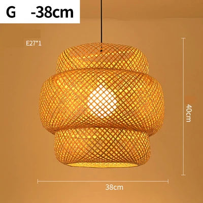 Pendellampe i Rattan for Stue og Spisestue 9