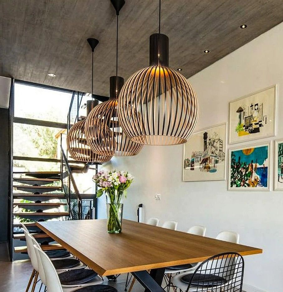 Pendellampe i Tre Håndlaget med Justerbar Høyde 2