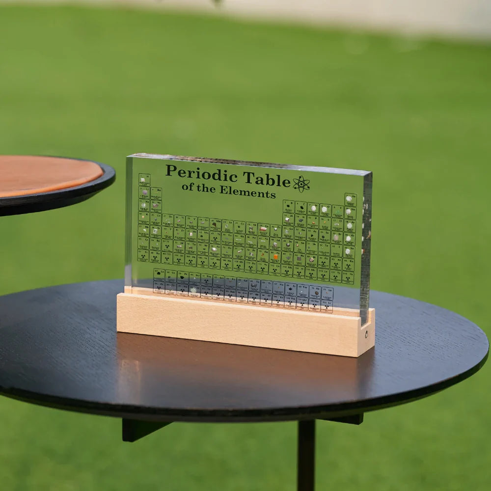 Periodisk System med Ekte Grunnstoffer i Akryl 1