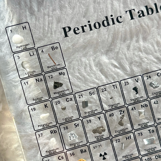 Periodisk System med Ekte Grunnstoffer i Akryl 2
