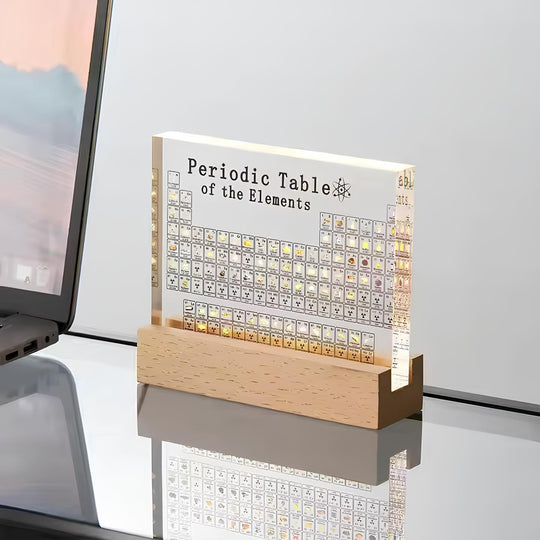 Periodisk System med Ekte Grunnstoffer i Akryl 8
