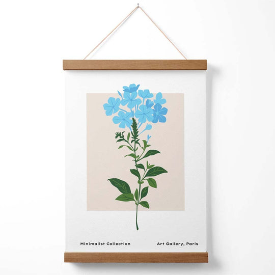 Plakat med Blå Forglem-Meg-Ikke Blomsterdesign 3