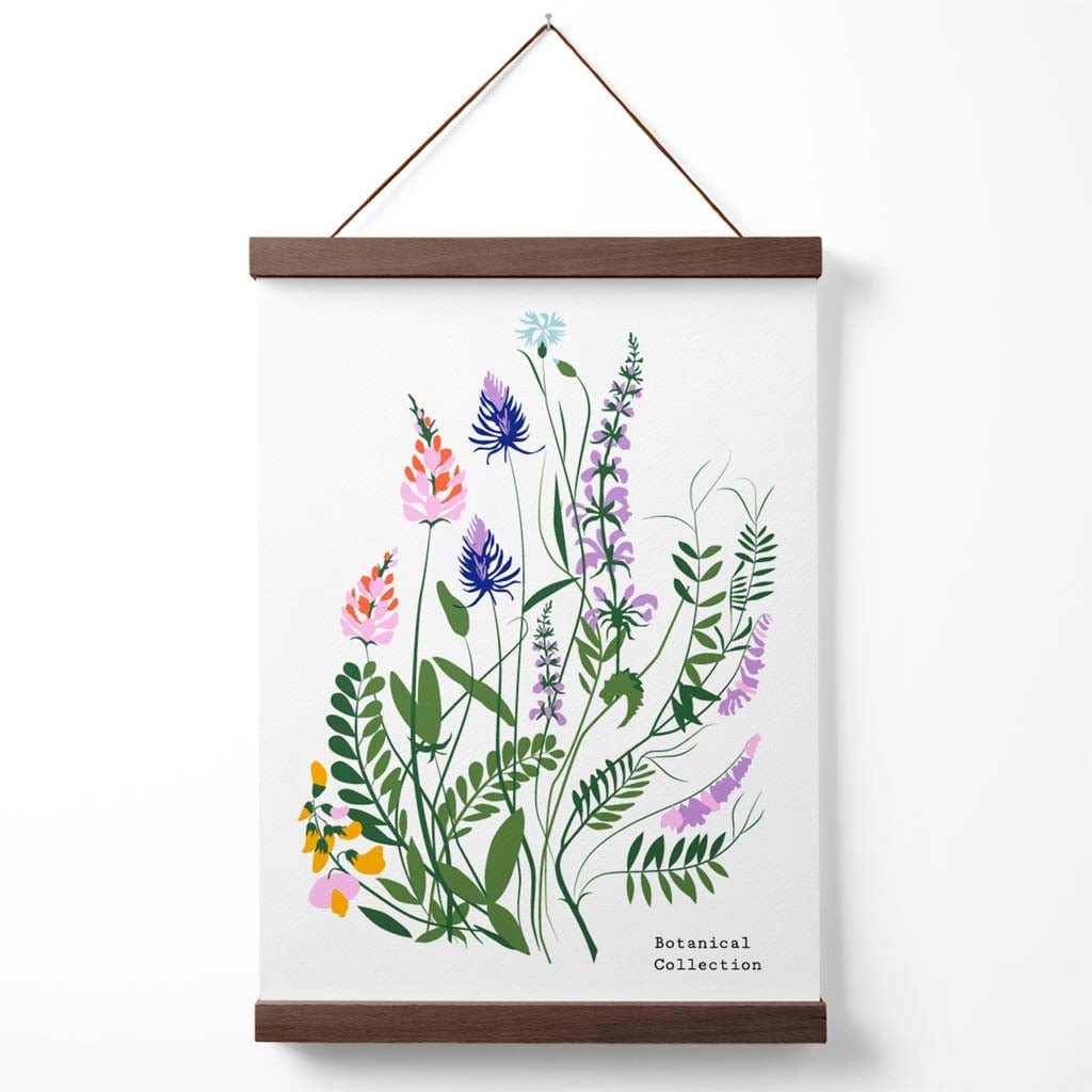 Plakat med Blå og Lilla Markblomster – Fargerik Innendørs Dekorasjon 4