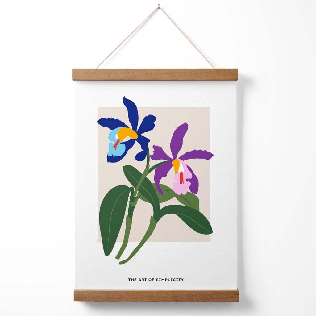 Plakat med Iris Blomsterdesign 3