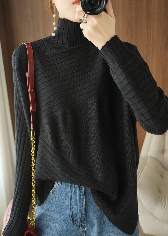 Plus Size Gensere Asymmetrisk Design 2