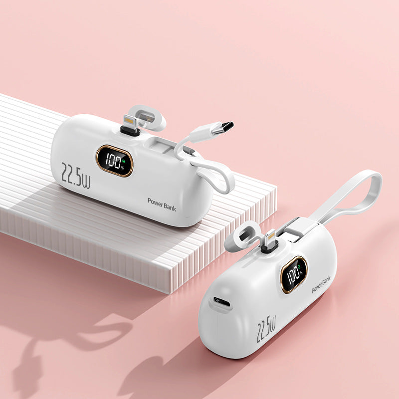 Powerbank med integrert ladekabel og rask lading 2