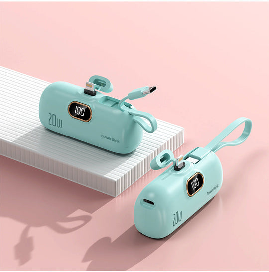 Powerbank med integrert ladekabel og rask lading 3