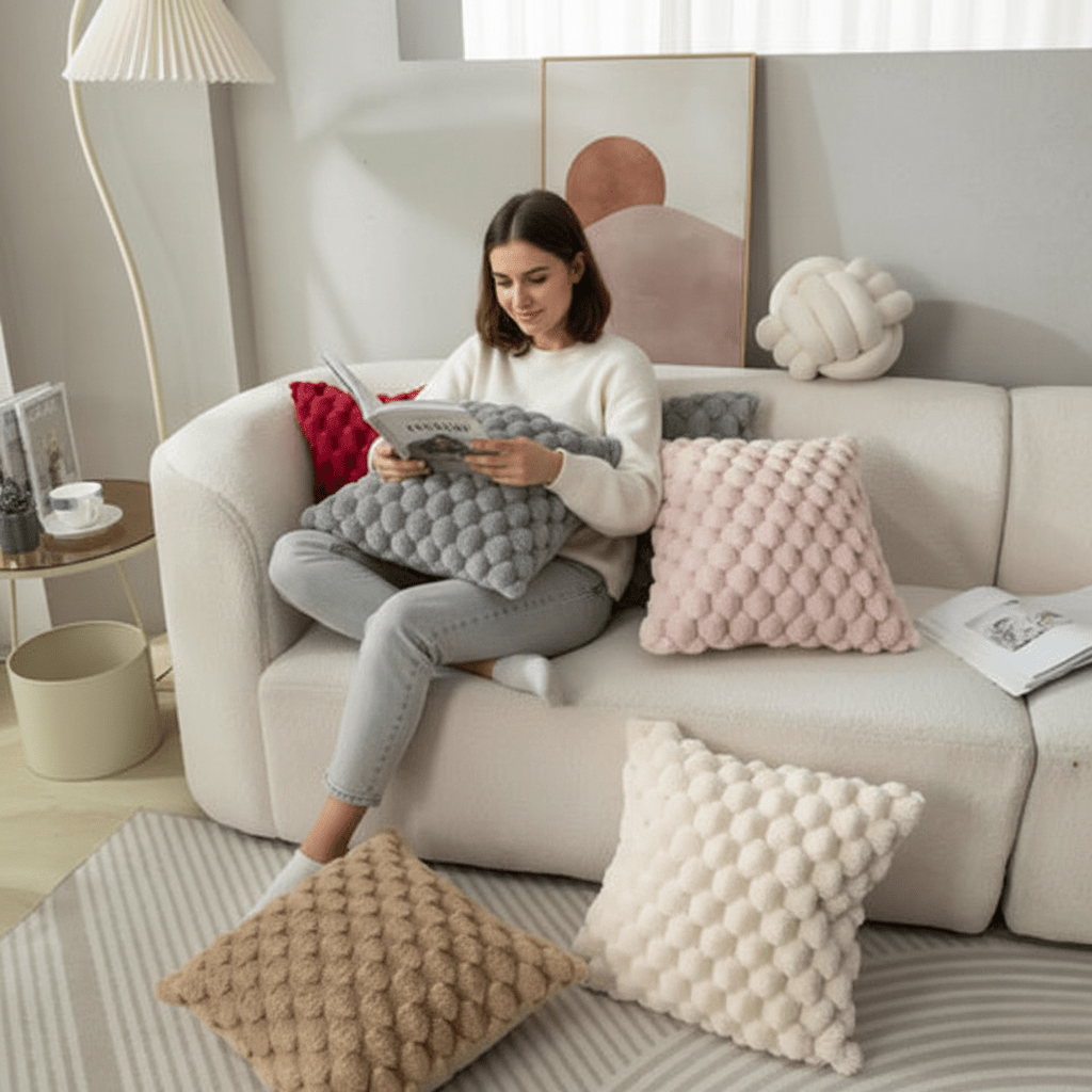 Putetrekk med 3D-design for moderne interiør 2