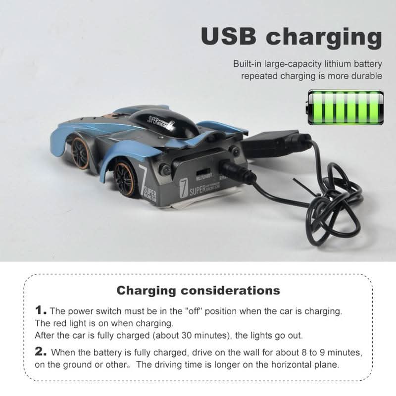 Radiostyrt Stuntbil for Vegg- og Takkjøring med LED Belysning og 360° Stunts 6