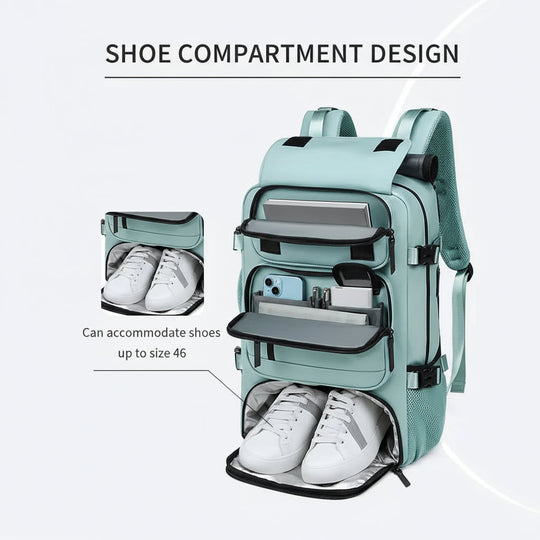 Reiseryggsekk med USB-port og vanntett design 4