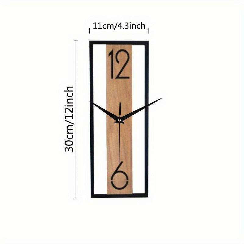 Rektangulær Veggklokke med Trekorndesign 4