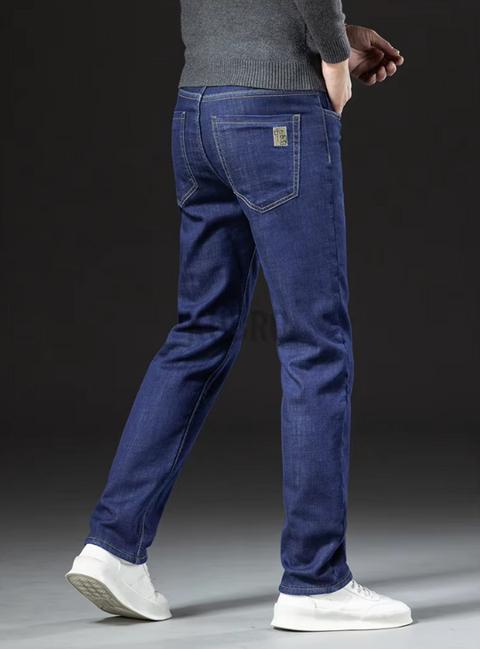 Rette herrebukser i lammeskinnsdenimstil 6