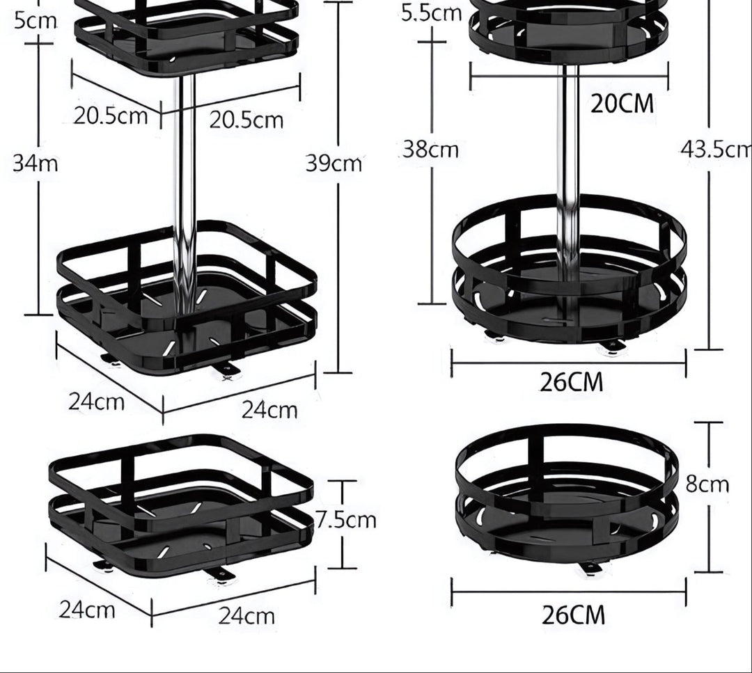 Roterende Oppbevaringsstativ TwistRack 360° 6