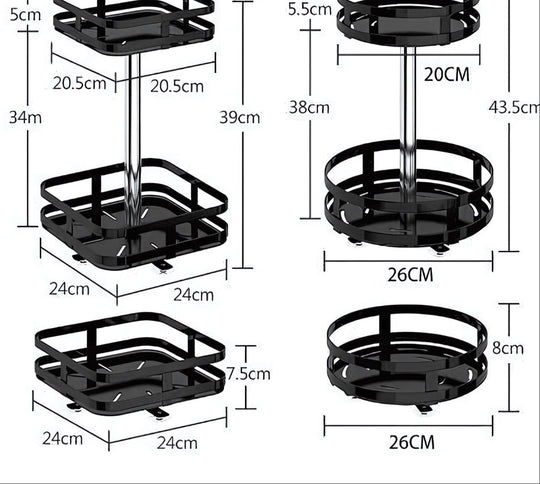 Roterende Oppbevaringsstativ TwistRack 360° 6