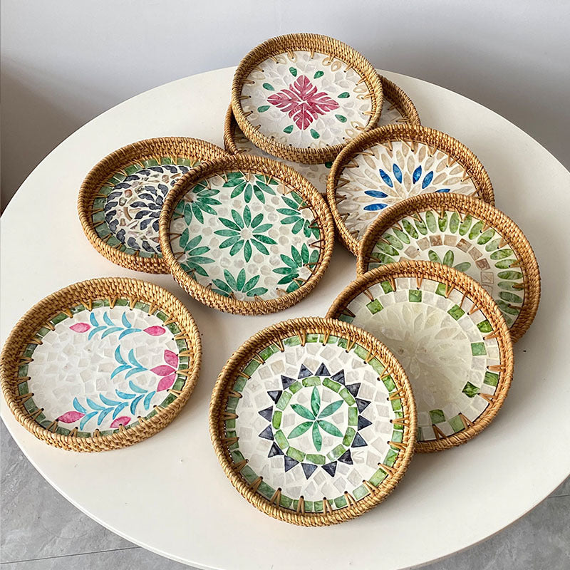 Rund Serveringsfat for Damer Mosaikkdesign 1