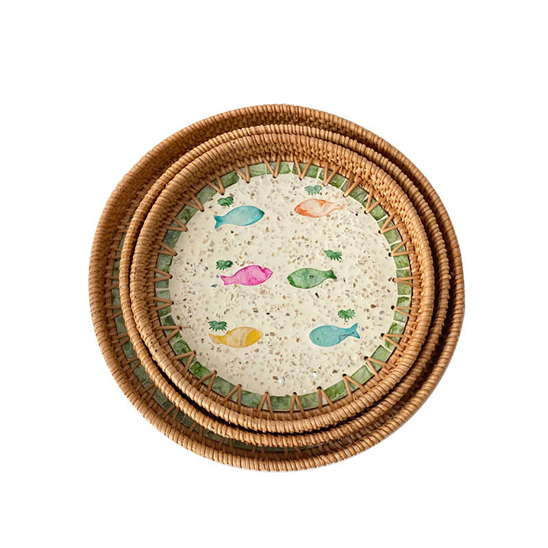 Rund Serveringsfat for Damer Mosaikkdesign 5