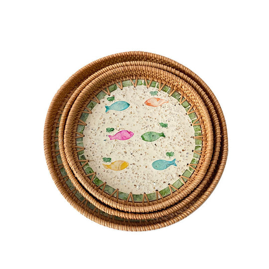 Rund Serveringsfat for Damer Mosaikkdesign 5