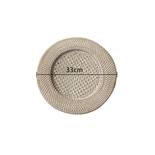 Rundt Serveringsfat Håndvevd Design 33 cm 0