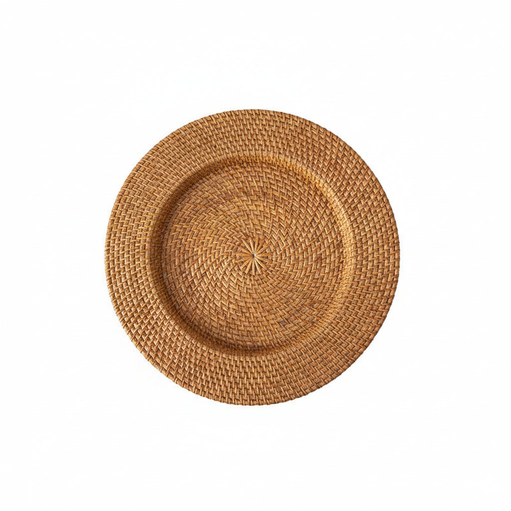Rundt Serveringsfat Håndvevd Design 33 cm 4