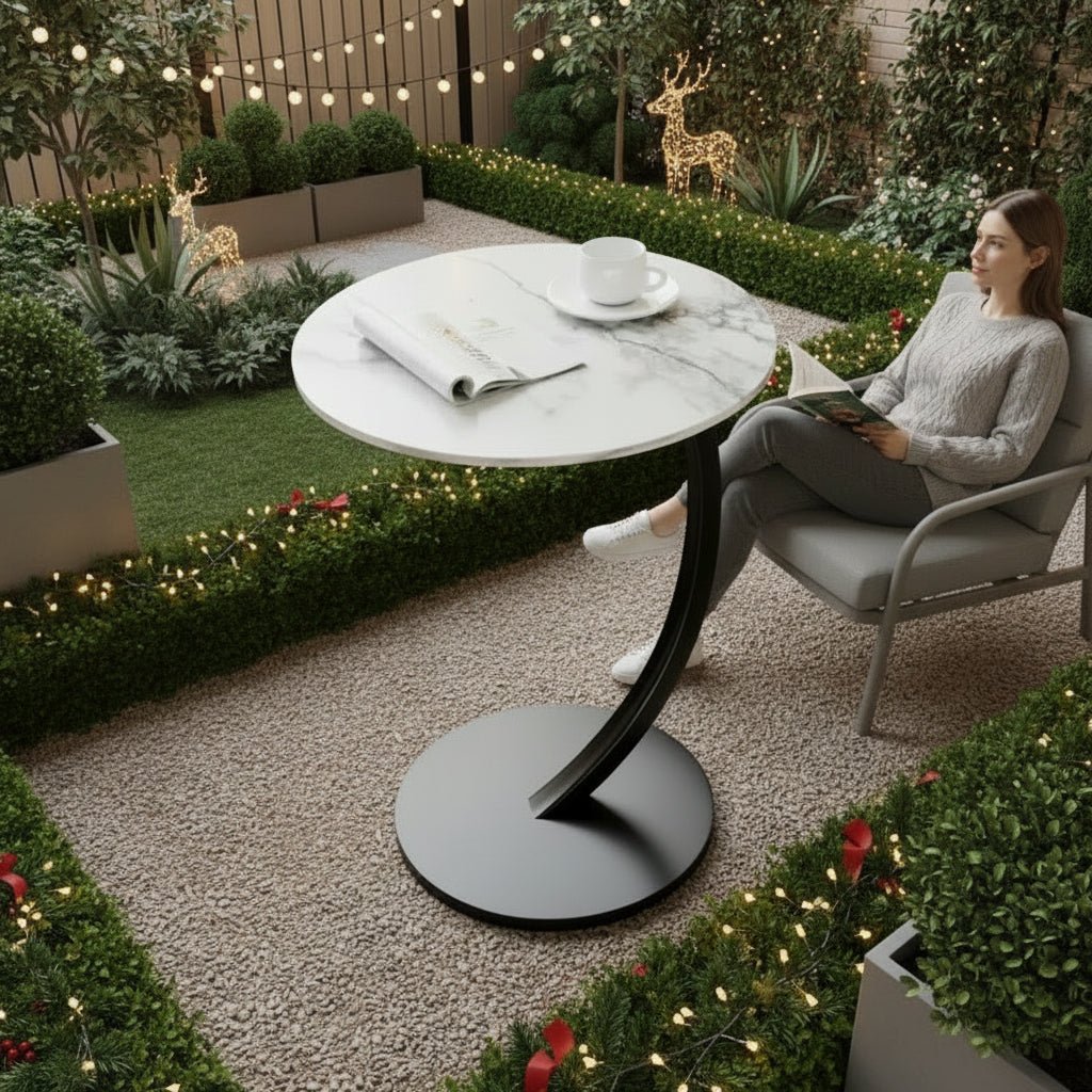 Rundt Sidebord for Små Rom Moderne Design Multifunksjonelt 1