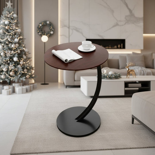 Rundt Sidebord for Små Rom Moderne Design Multifunksjonelt 2