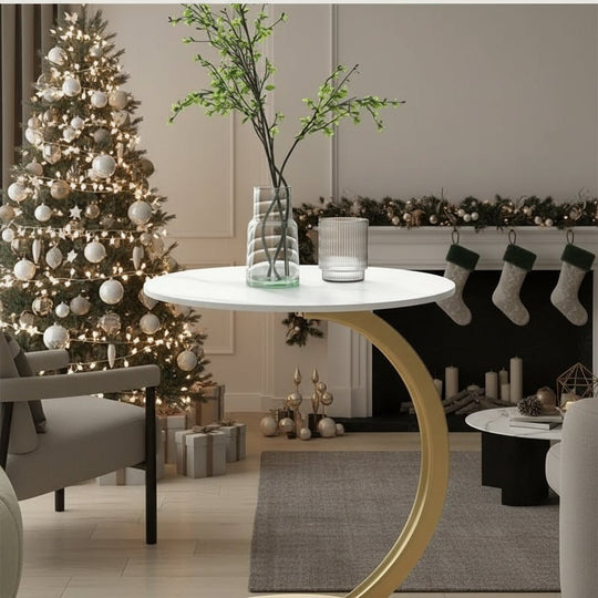 Rundt Sidebord for Små Rom Moderne Design Multifunksjonelt 3