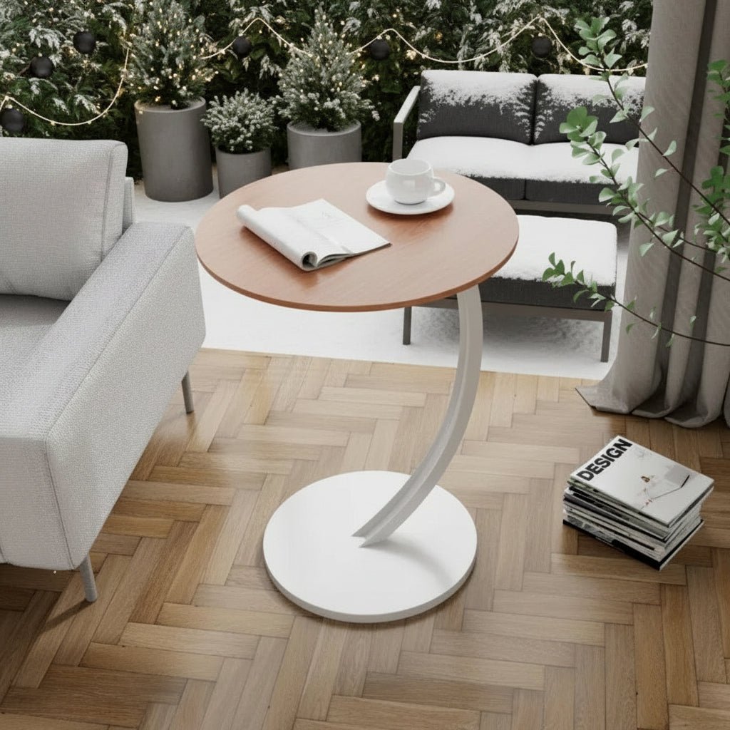 Rundt Sidebord for Små Rom Moderne Design Multifunksjonelt 4