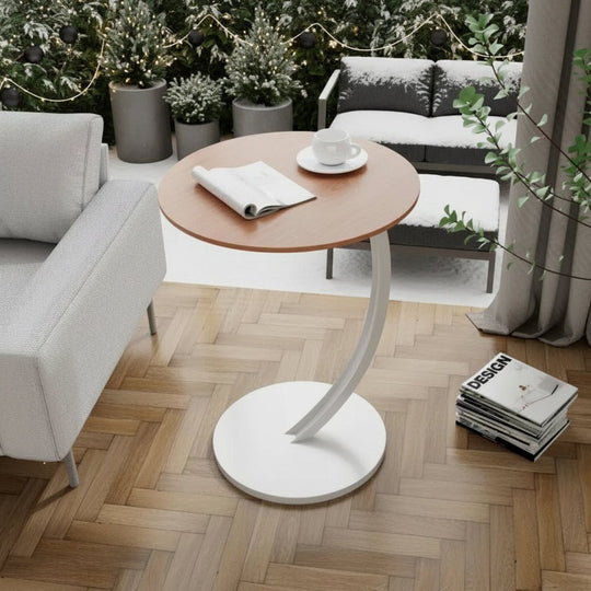 Rundt Sidebord for Små Rom Moderne Design Multifunksjonelt 4