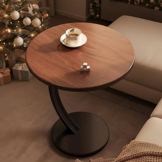 Rundt Sidebord for Små Rom Moderne Design Multifunksjonelt 5