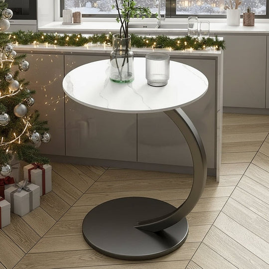 Rundt Sidebord for Små Rom Moderne Design Multifunksjonelt 6