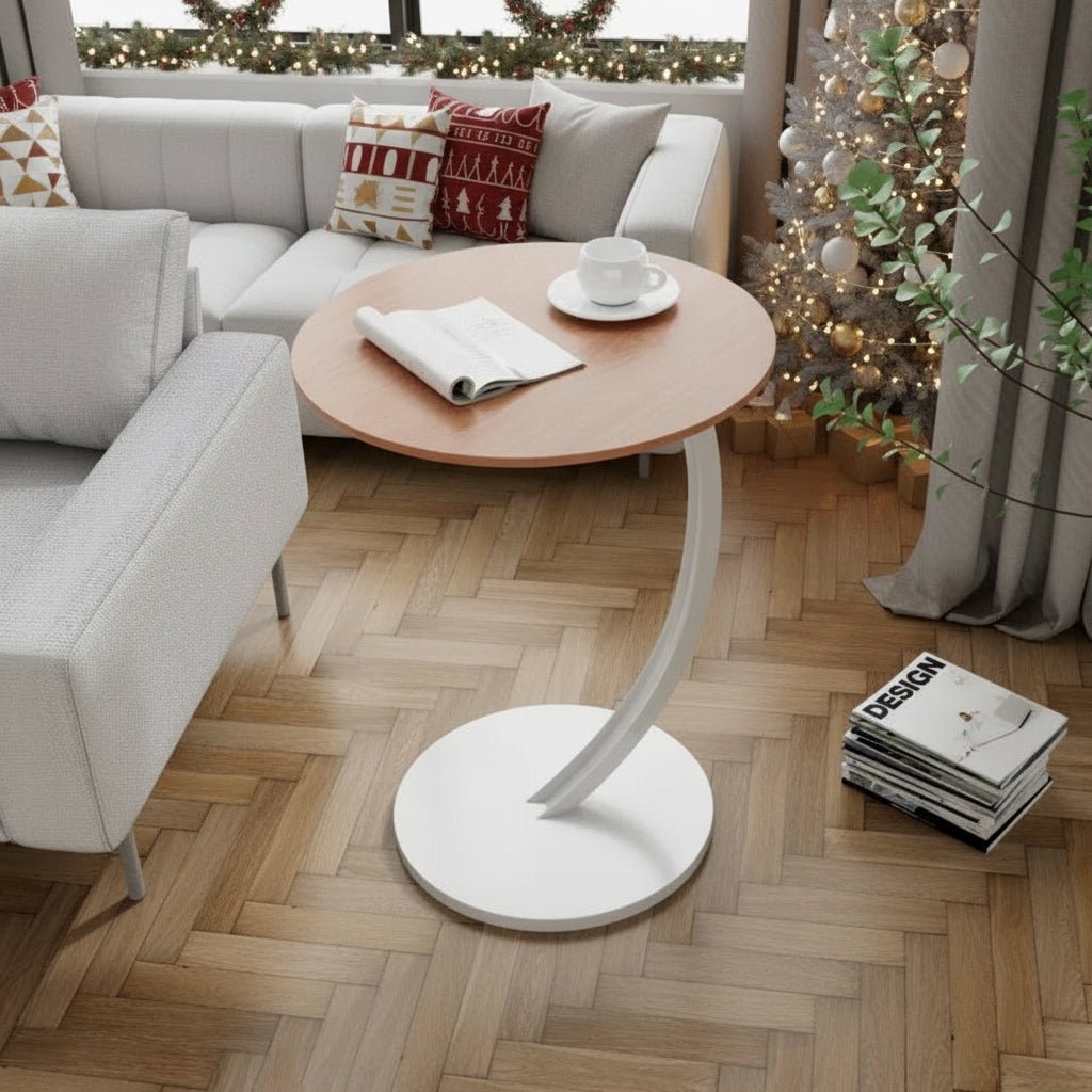 Rundt Sidebord for Små Rom Moderne Design Multifunksjonelt 9
