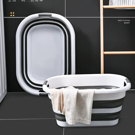 Sammenleggbart badekar og vaskebalje med ergonomiske håndtak for kvinner og menn 2