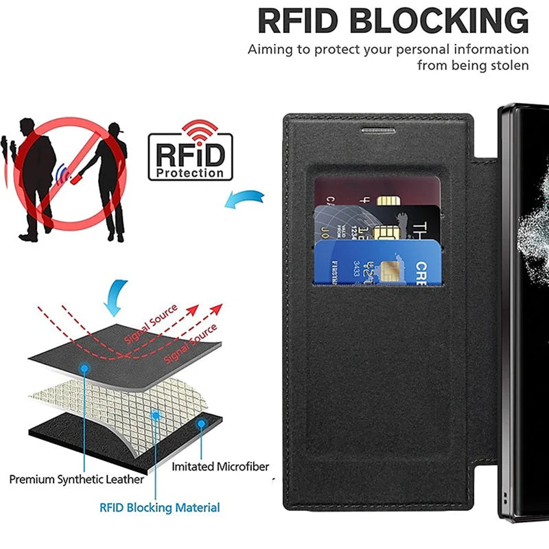 Samsung Flip-deksel med magnetisk lukking og kortspor 6