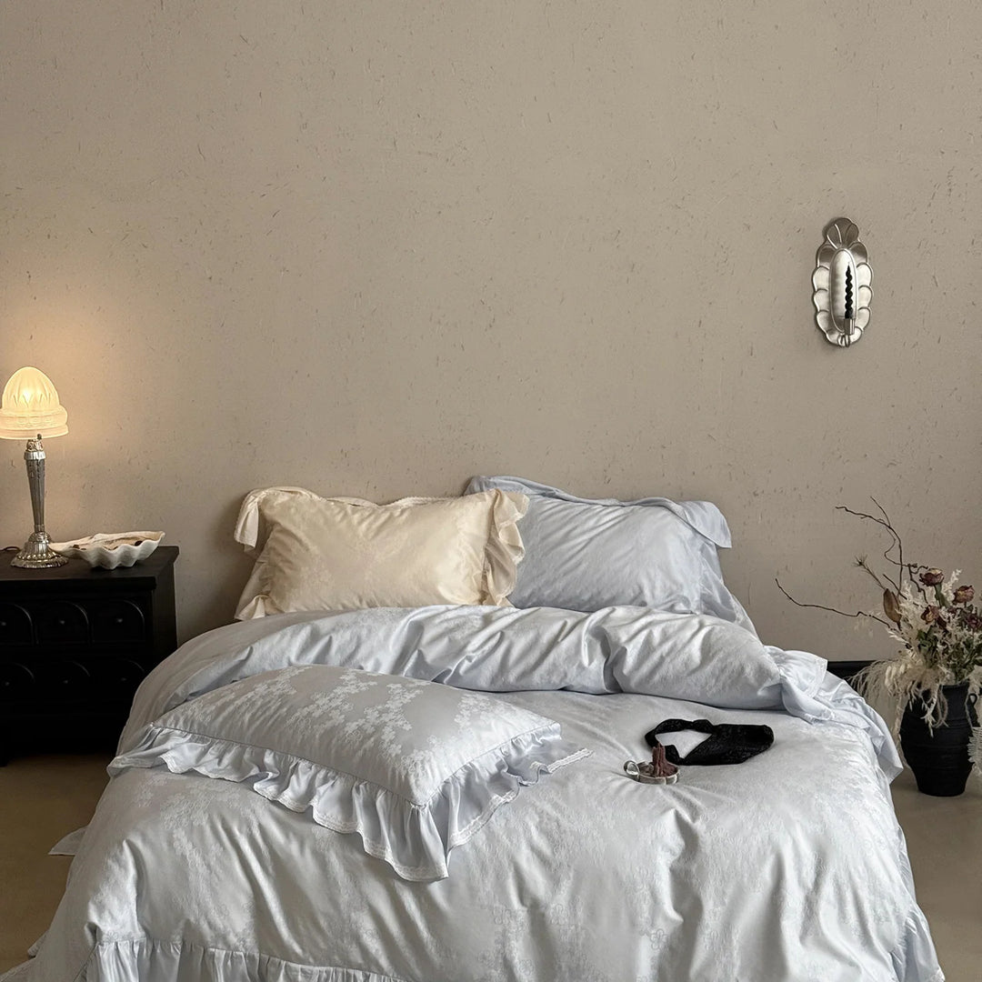 Sengetøysett med rysjer for kvinner Klassisk design 6