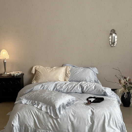 Sengetøysett med rysjer for kvinner Klassisk design 6