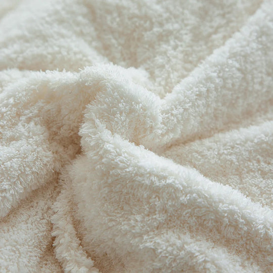 Sengetøysett med teddyfleece og broderi for kvinner 4