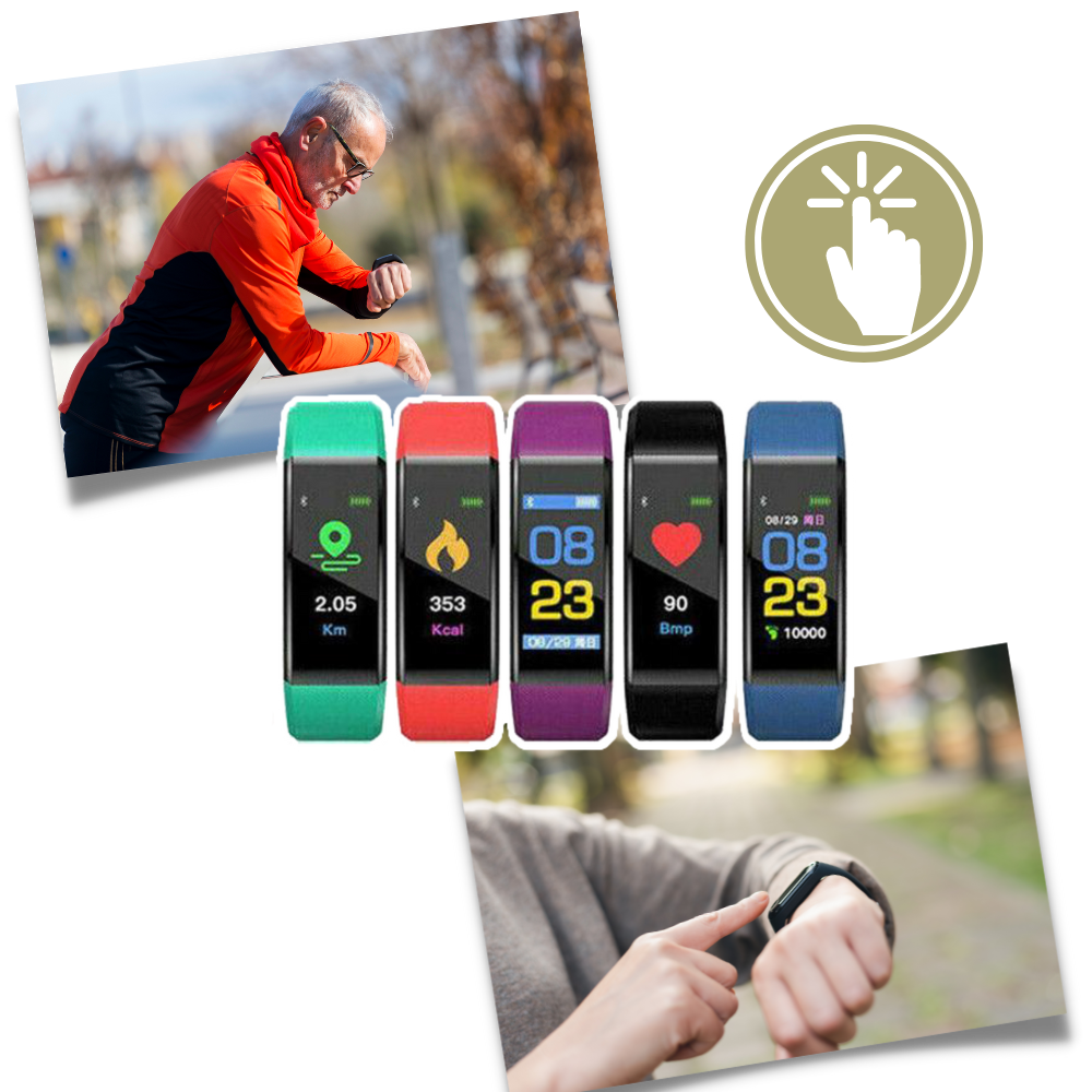 Smartklokke for eldre med helsesporing og treningsfunksjoner