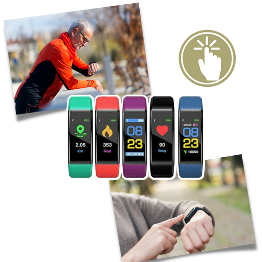 Smartklokke for eldre med helsesporing og treningsfunksjoner