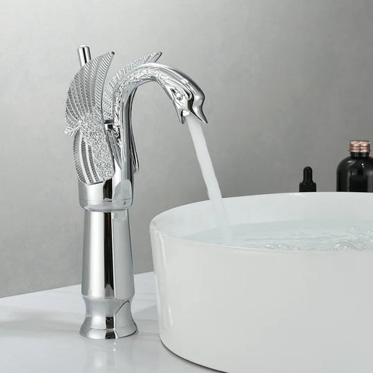 Servantkran med Enkelthåndtak Moderne Design Gylden Finish 0