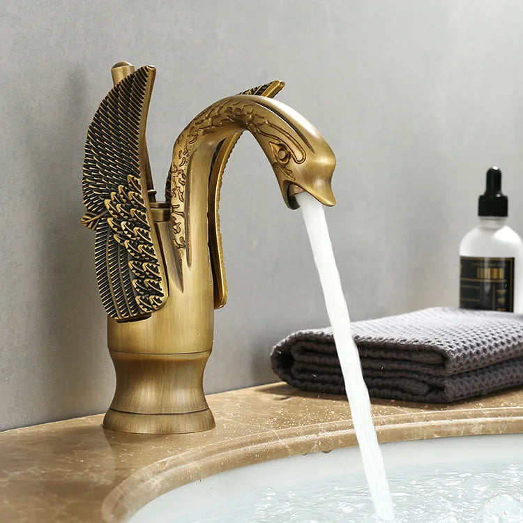 Servantkran med Enkelthåndtak Moderne Design Gylden Finish 6