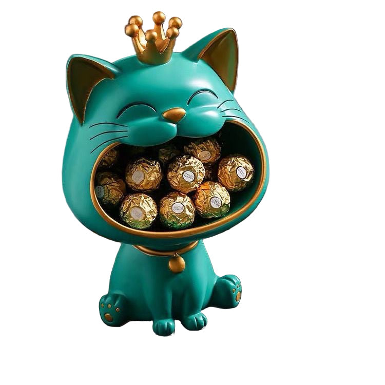 Sjarmerende Katt Statue for Hjem og Kontor 0