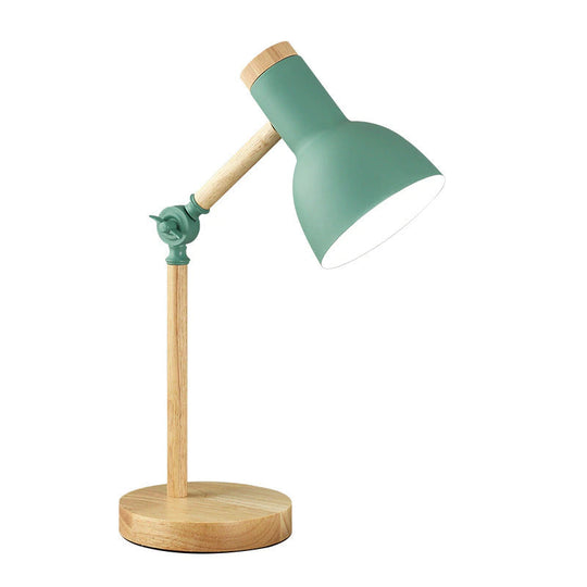Skrivebordslampe Tre Design Justerbar Høyde Minimalistisk Moderne 2