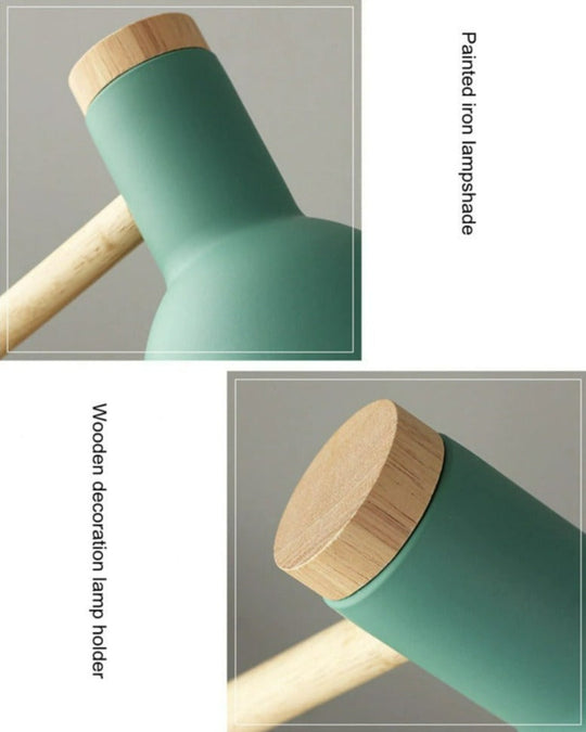 Skrivebordslampe Tre Design Justerbar Høyde Minimalistisk Moderne 3