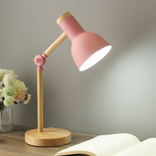 Skrivebordslampe Tre Design Justerbar Høyde Minimalistisk Moderne 7