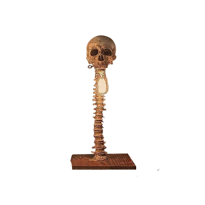 Skummel Hodeskalle Lampe med Ryggrad 8